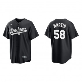 Dodgers Chris Martin Black White Replica Official Jersey
