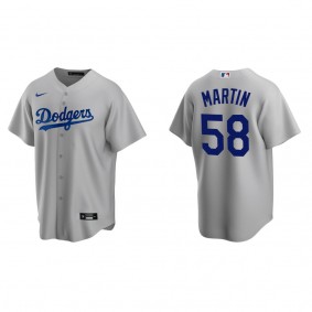 Dodgers Chris Martin Gray Replica Alternate Jersey