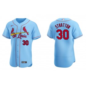 Men's St. Louis Cardinals Chris Stratton Light Blue Authentic Alternate Jersey
