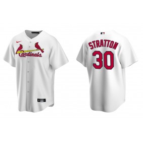 Men's St. Louis Cardinals Chris Stratton White Replica Home Jersey
