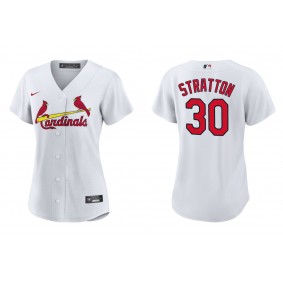 Women's St. Louis Cardinals Chris Stratton White Replica Jersey