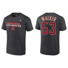 Men's Christian Walker Arizona Diamondbacks Charcoal 2023 National League Champions T-Shirt