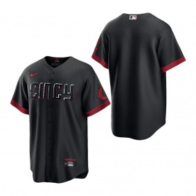 Men's Cincinnati Reds Nike Black 2023 City Connect Replica Jersey