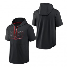Men's Cincinnati Reds Nike Black 2023 City Connect Short Sleeve Pullover Hoodie