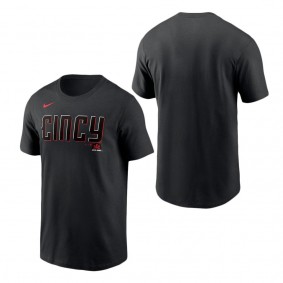 Men's Cincinnati Reds Nike Black 2023 City Connect Wordmark T-Shirt