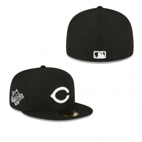 Men's Cincinnati Reds Black Sidepatch 59FIFTY Fitted Hat