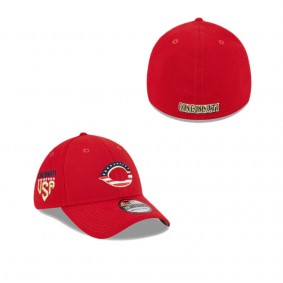 Cincinnati Reds Independence Day 2023 39THIRTY Stretch Fit Hat