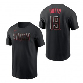 Men's Cincinnati Reds Joey Votto Nike Black 2023 City Connect Name & Number T-Shirt