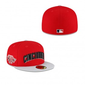 Cincinnati Reds Just Caps Gray Visor 59FIFTY Fitted Hat