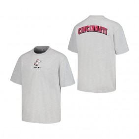 Men's Cincinnati Reds PLEASURES Gray Mascot T-Shirt