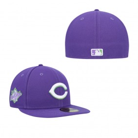 Men's Cincinnati Reds Purple Lime Side Patch 59FIFTY Fitted Hat