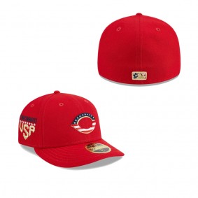 Men's Cincinnati Reds Red 2023 Fourth of July Low Profile 59FIFTY Fitted Hat