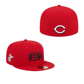 Men's Cincinnati Reds Red Geo 59FIFTY Fitted Hat