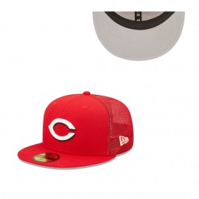 Men's Cincinnati Reds Red Team On-Field Replica Mesh Back 59FIFTY Fitted Hat