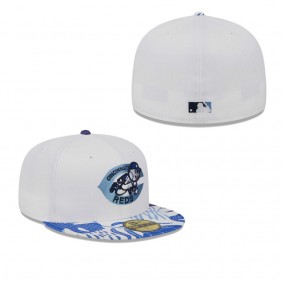 Men's Cincinnati Reds White Blue Flamingo 59FIFTY Fitted Hat