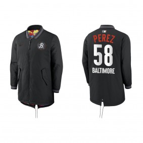 Cionel Perez Baltimore Orioles Nike Black 2023 City Connect Authentic Collection Dugout Long Sleeve Full-Zip Jacket