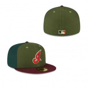 Cleveland Guardians Cooperstown Just Caps Dark Green 59FIFTY Fitted Hat
