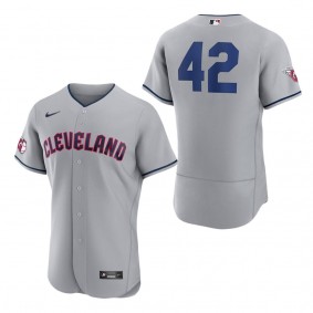 Men's Cleveland Guardians Gray 2023 Jackie Robinson Day Authentic Jersey