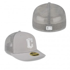Men's Cleveland Guardians Gray 2023 On-Field Batting Practice Low Profile 59FIFTY Fitted Hat