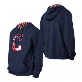 Men's Cleveland Guardians Navy 4th of July Stars & Stripes Pullover Hoodie