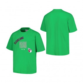 Men's Cleveland Guardians PLEASURES Green Repurpose T-Shirt
