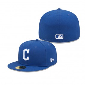 Men's Cleveland Guardians Royal Logo 59FIFTY Fitted Hat