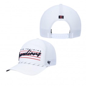 Men's Cleveland Guardians White Downburst Hitch Snapback Hat