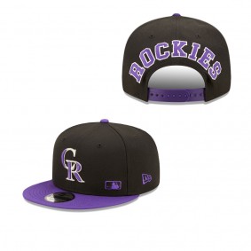 Men's Colorado Rockies Black Purple Flawless 9FIFTY Snapback Hat
