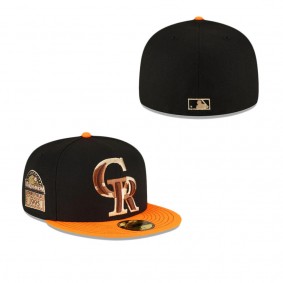 Colorado Rockies Just Caps Orange Visor 59FIFTY Fitted Hat