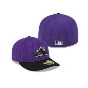 Men's Colorado Rockies Purple 2024 Batting Practice Low Profile 59FIFTY Fitted Hat