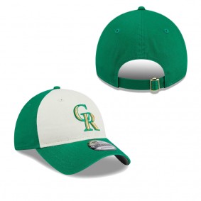 Men's Colorado Rockies White Green 2024 St. Patrick's Day 9TWENTY Adjustable Hat