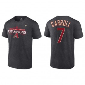 Men's Corbin Carroll Arizona Diamondbacks Charcoal 2023 National League Champions T-Shirt