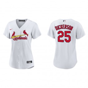Corey Dickerson Women's St. Louis Cardinals White Home Official Replica Jersey