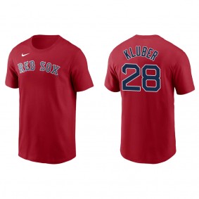 Corey Kluber Men's Boston Red Sox Mookie Betts Nike Red Name & Number T-Shirt