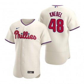 Men's Philadelphia Phillies Corey Knebel Cream Authentic Alternate Jersey