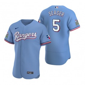 Men's Texas Rangers Corey Seager Light Blue Authentic Alternate Jersey