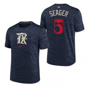 Corey Seager Texas Rangers Navy 2023 City Connect Velocity Practice Performance T-Shirt