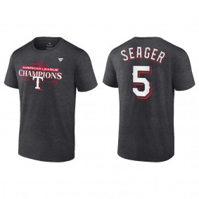 Men's Corey Seager Texas Rangers Charcoal 2023 American League Champions T-Shirt