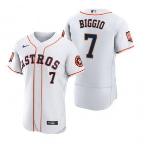 Men's Houston Astros Craig Biggio White 60th Anniversary Authentic Jersey