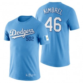 Craig Kimbrel Dodgers Guatemalan Heritage Night Blue T-Shirt