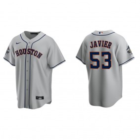 Cristian Javier Houston Astros Gray 2022 World Series Road Replica Jersey