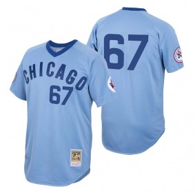 Chicago Cubs Alfonso Rivas 1976 Cooperstown Light Blue Authentic Jersey