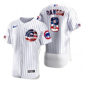 Andre Dawson Chicago Cubs White 2020 Stars & Stripes 4th of July Jersey