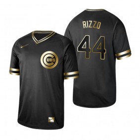 2019 Golden Edition Chicago Cubs Anthony Rizzo Black Jersey