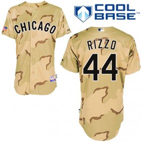 Chicago Cubs #44 Anthony Rizzo Male Camo Commemorative Military Day MLB Cool Base Jersey