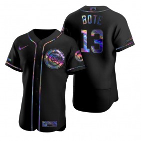Chicago Cubs David Bote Nike Black Authentic Holographic Golden Edition Jersey