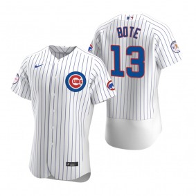 Chicago Cubs David Bote White Fergie Jenkins Logo Authentic Jersey