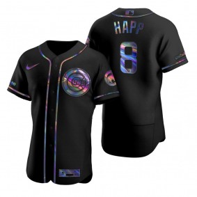 Chicago Cubs Ian Happ Nike Black Authentic Holographic Golden Edition Jersey