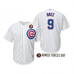 2019 Armed Forces Day Javier Baez Chicago Cubs White Jersey