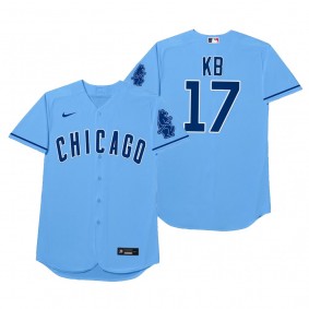 Chicago Cubs Kris Bryant KB Blue 2021 Players' Weekend Nickname Jersey